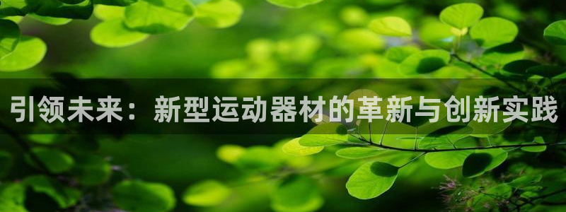 凯捷体育开户:引领未来:新型运动器材的革新与创新实践